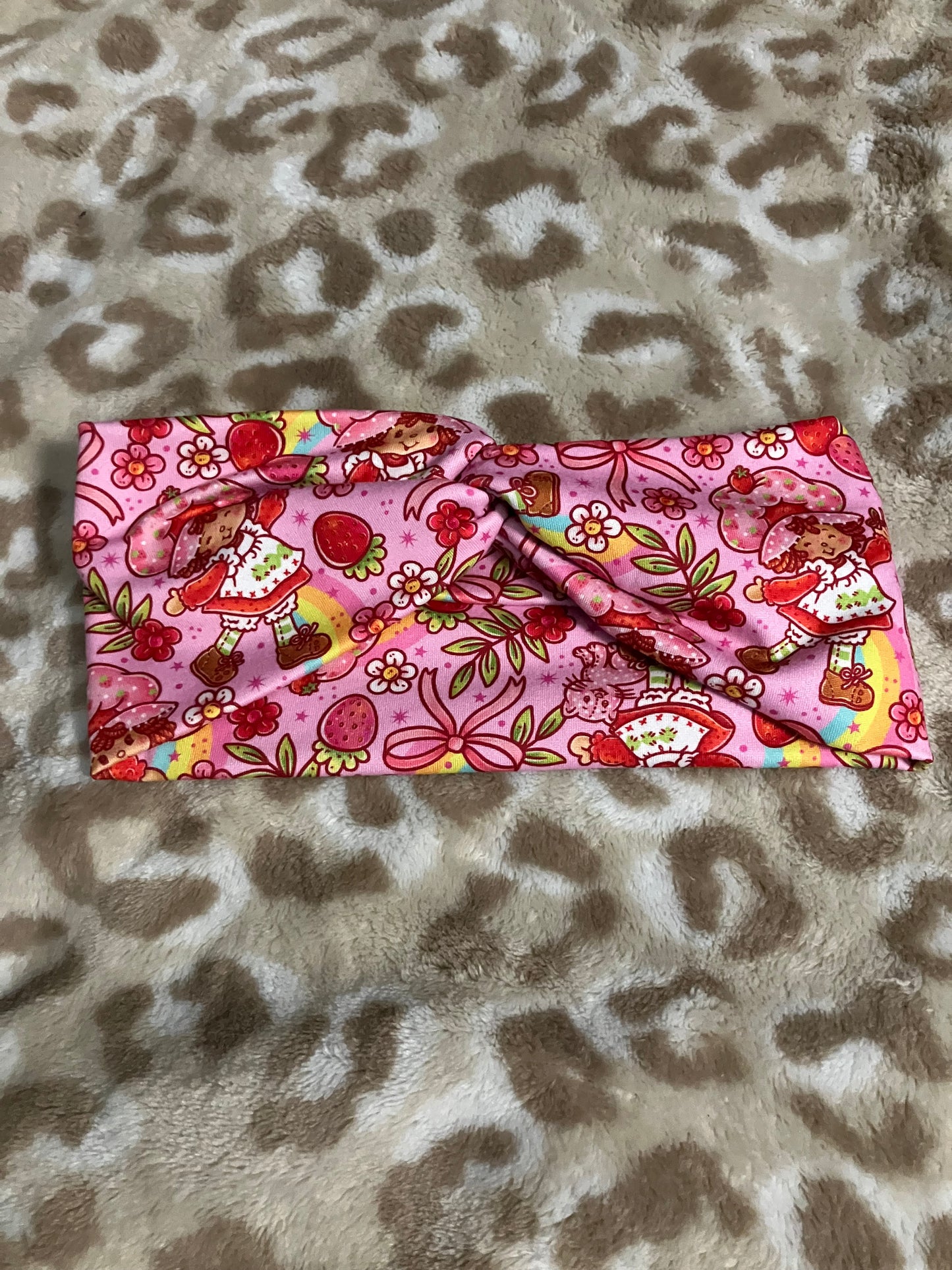 Strawberry girl child headband