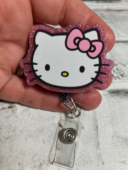 Kitty hello badge reel