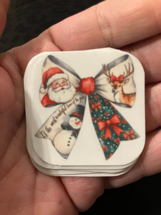Christmas bows stickers