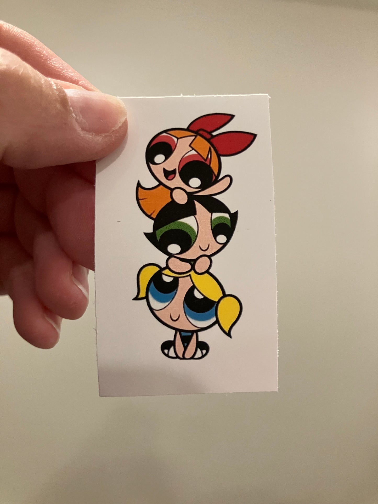 Powder puff stickers