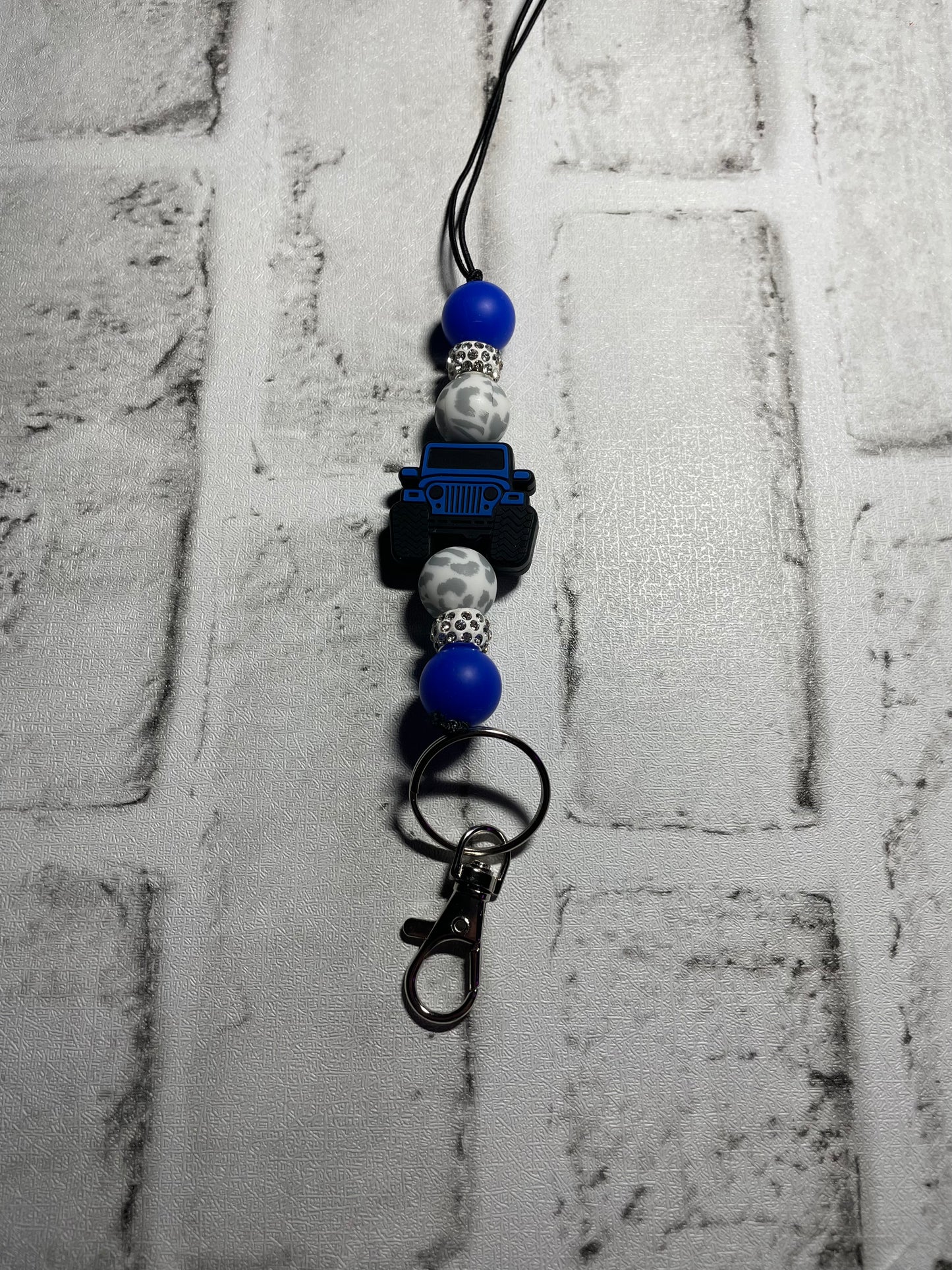 Blue offroad car charm freshie holder