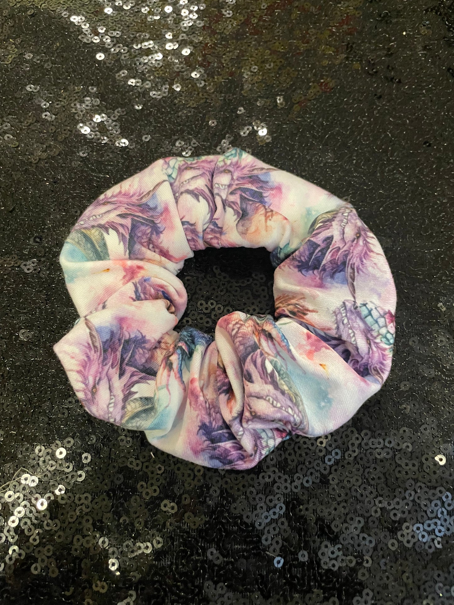 Dragons purple scrunchies