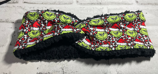 Mean guy leopard child ear warmer💜!