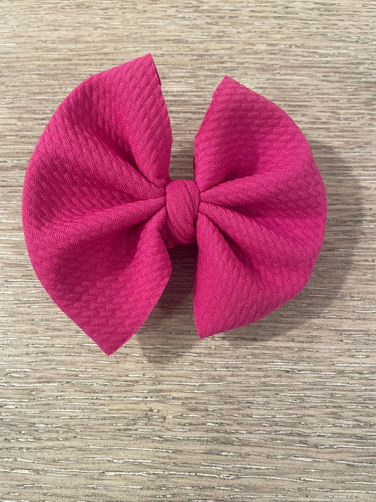 Magenta clip bow