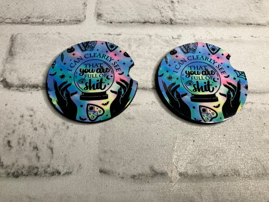 Witchcraft car coasters💜