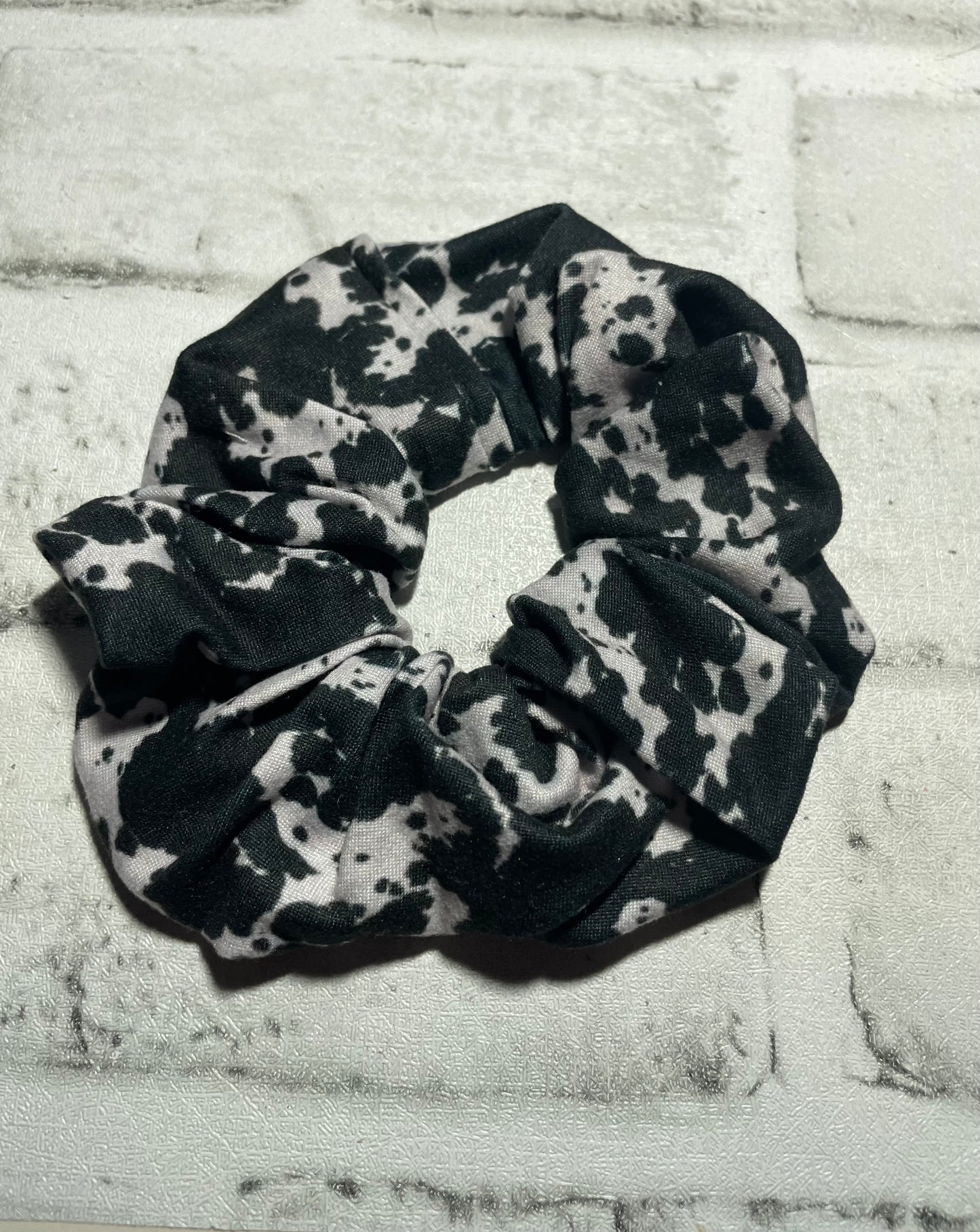 Black cow scrunchies