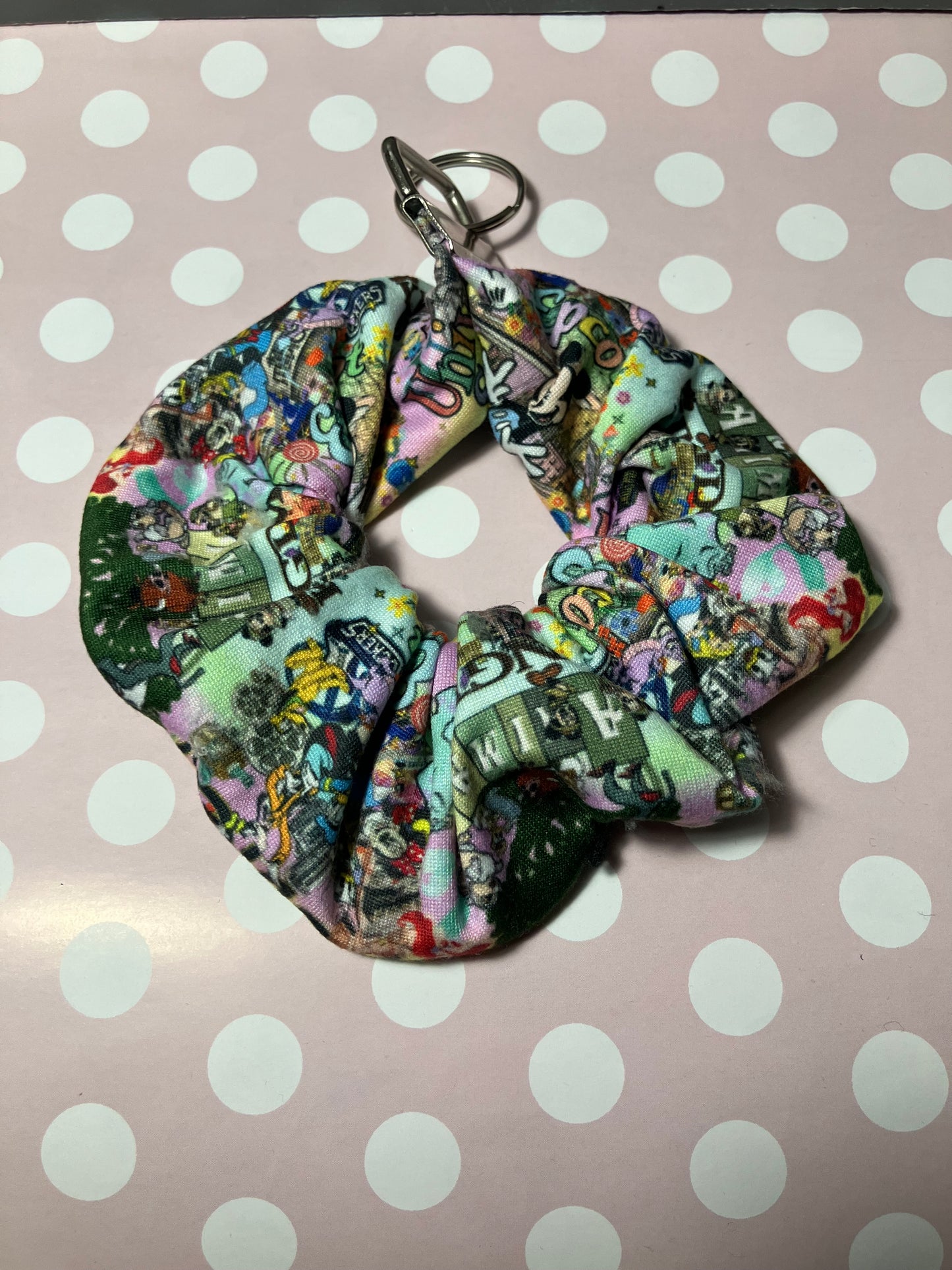 Imagination land scrunchie keychain