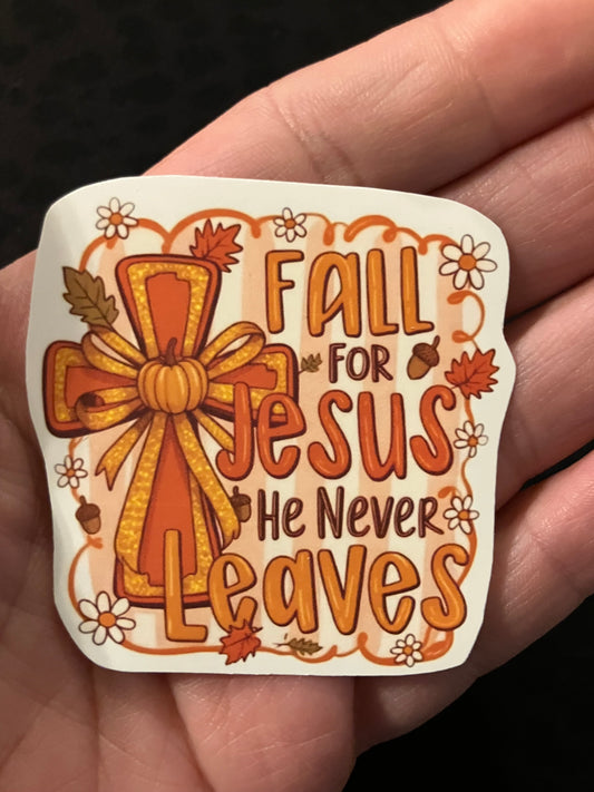 Fall for Jesus stickers