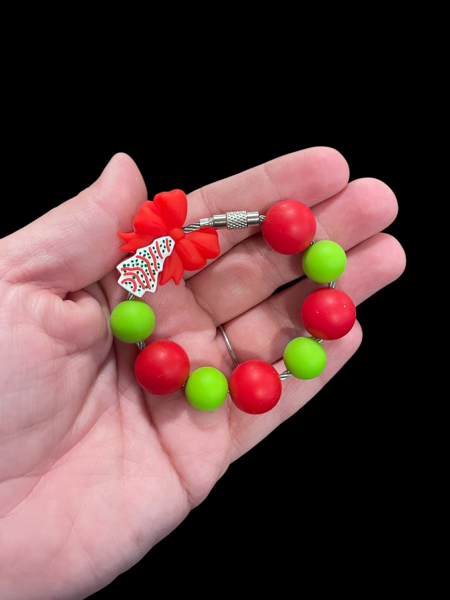 Christmas snack cake tumbler charm