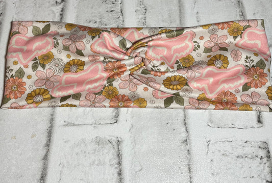 Racing floral adult headbands💚