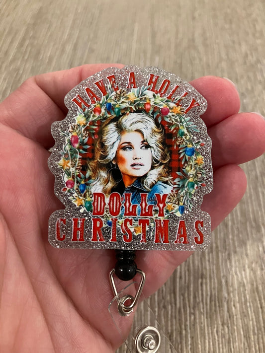 Have a holly dolly Christmas badge reels
