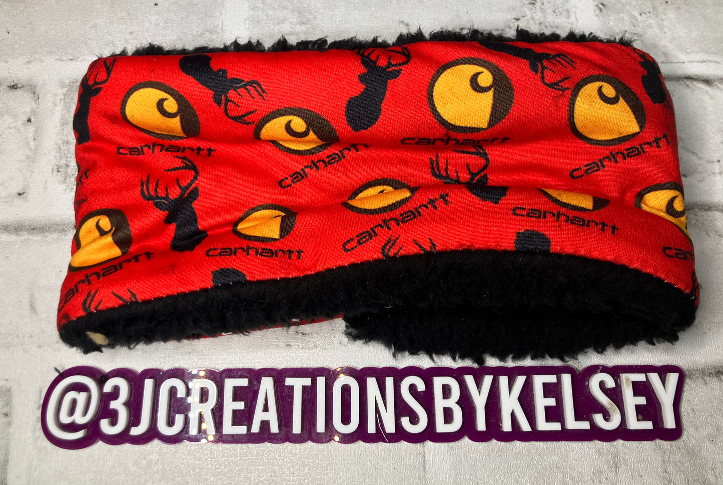 Red workwear child ear warmers🪩