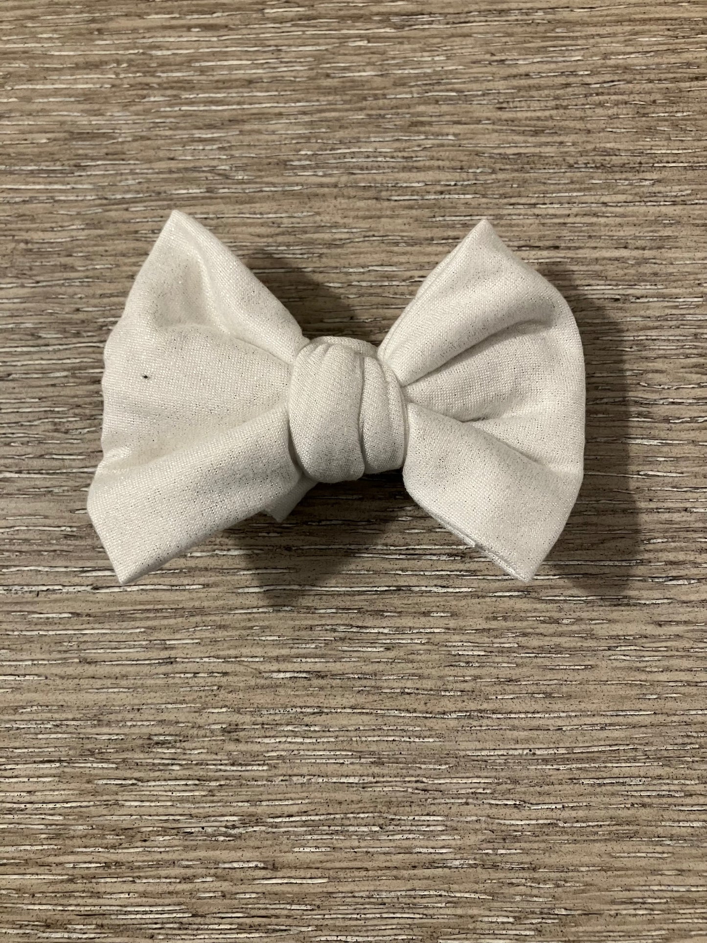 White clip bow