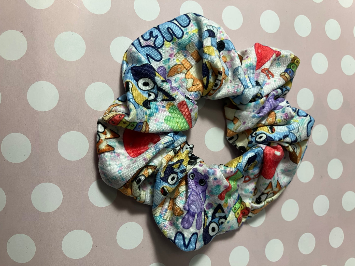 Blue dogg scrunchies