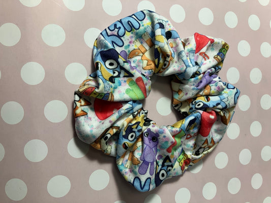 Blue dogg scrunchies
