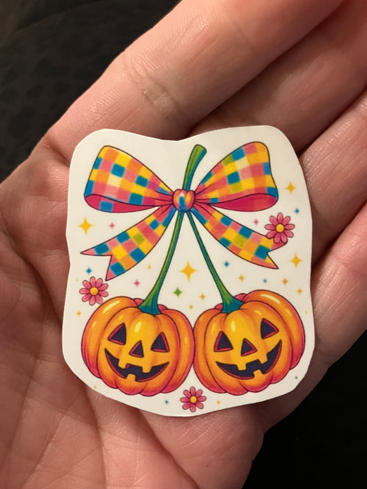 Pumpkin cherries stickers