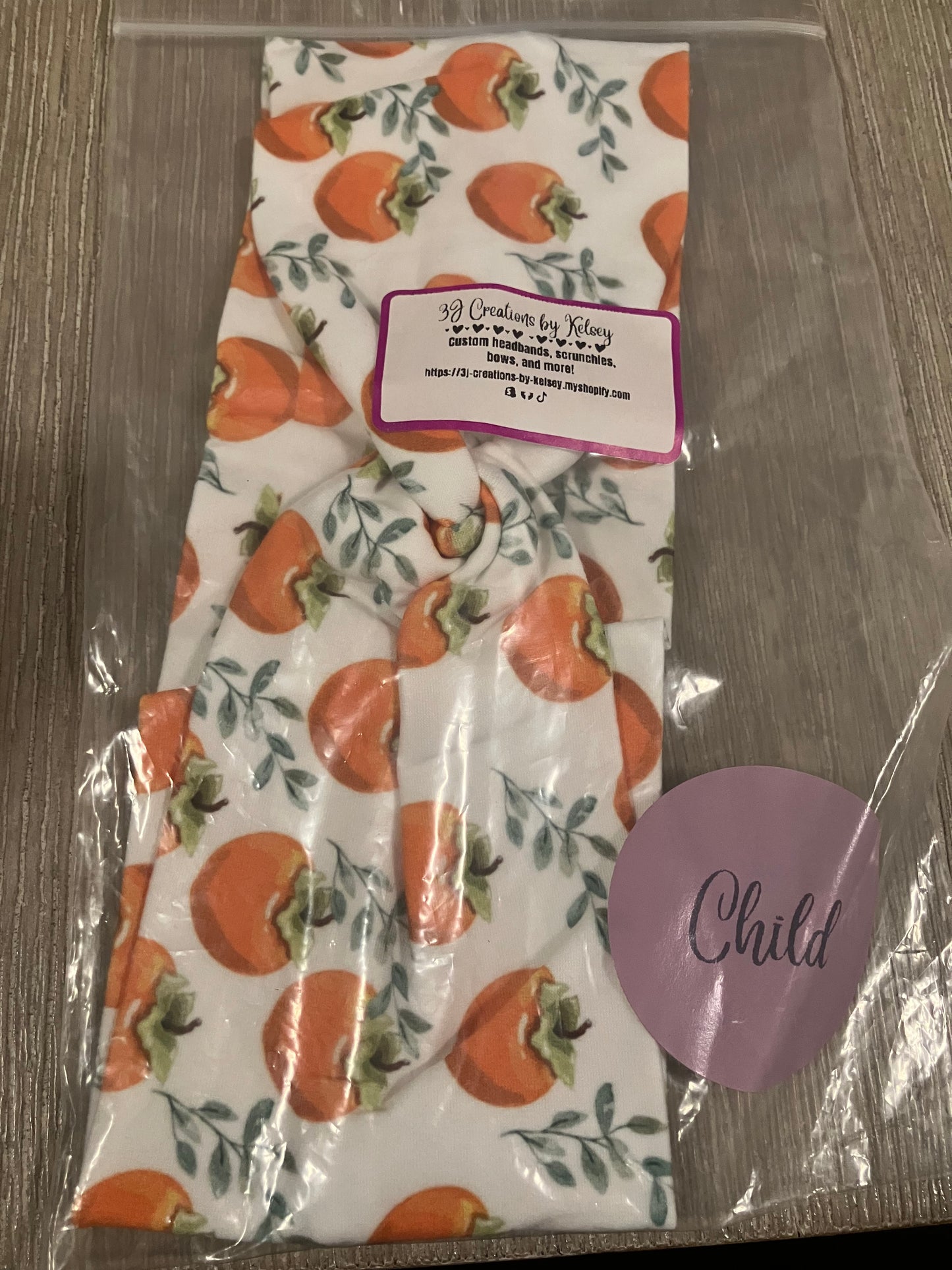 Persimmon large print adult headbands