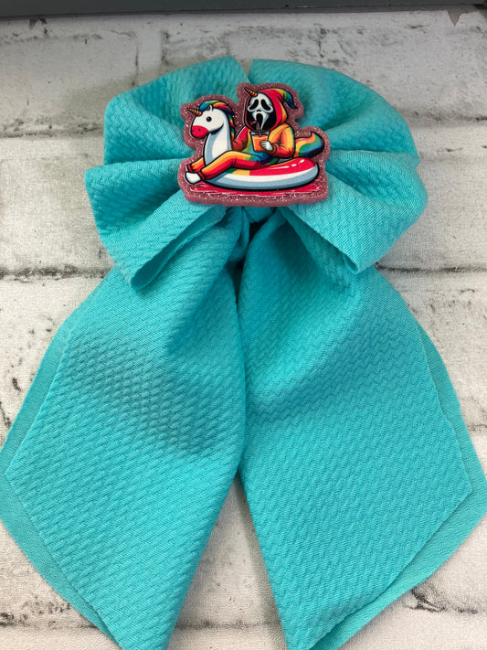 Teal Ghostface float sailor bow