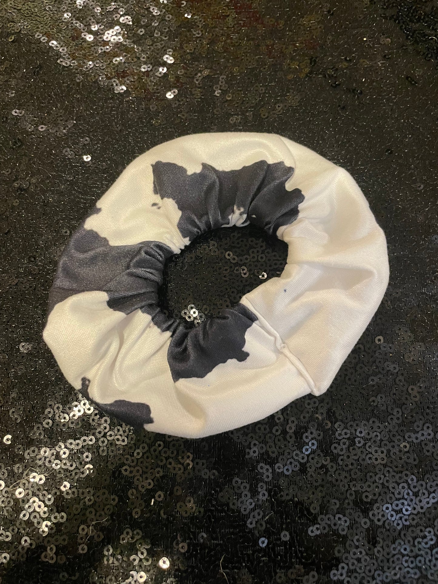 Black cow scrunchies