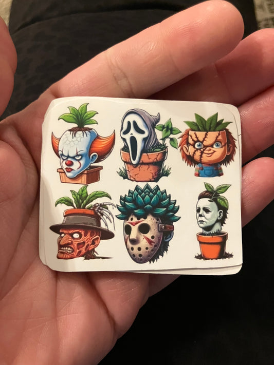 Horror plants stickers