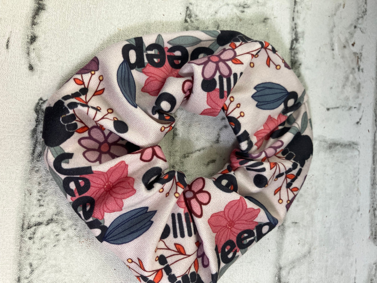 Floral off-road scrunchies