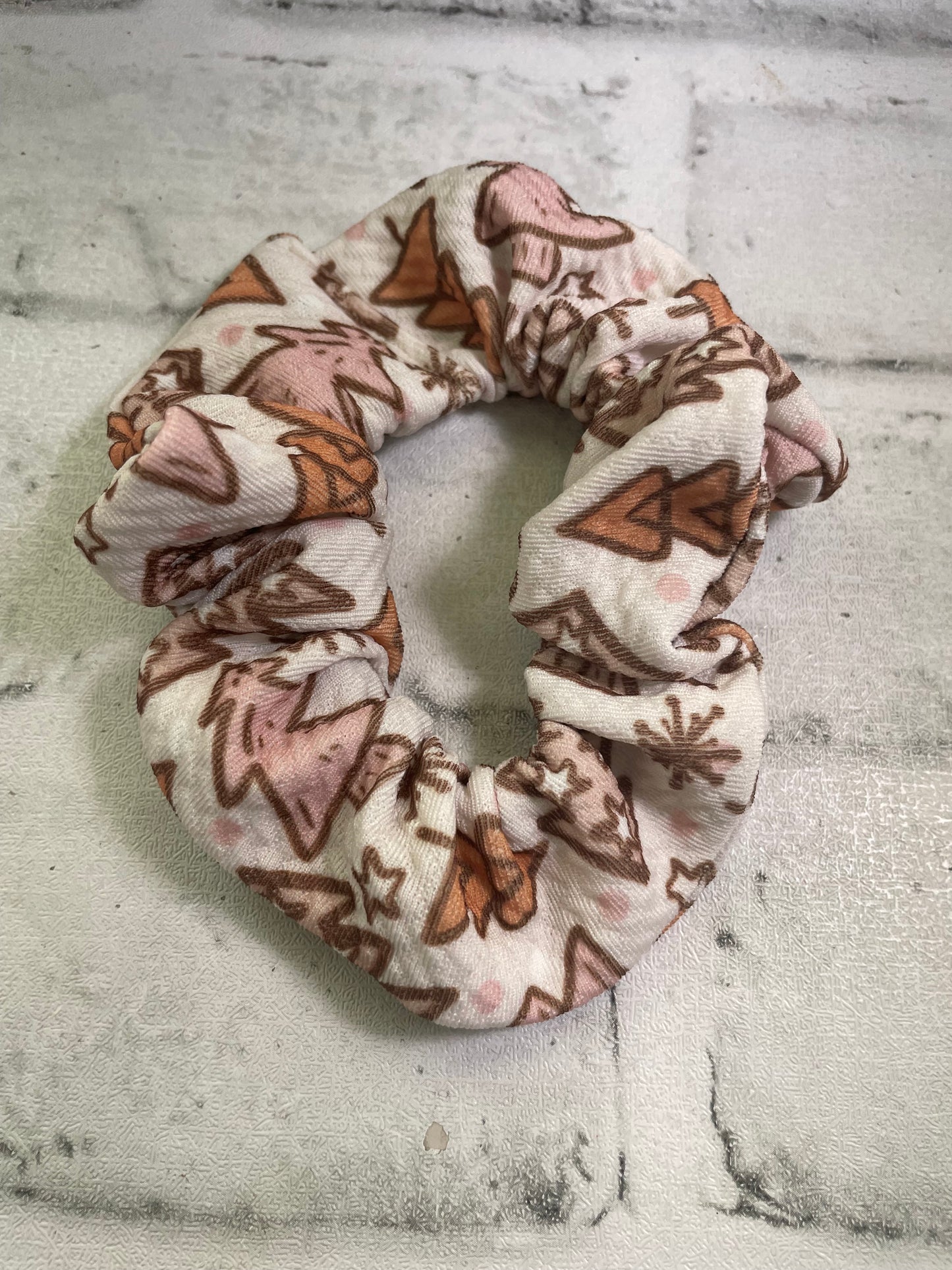 Boho trees winter scrunchies