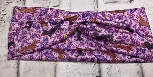 Purple wiener dogs child size headbands