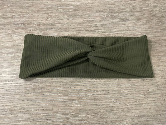 Military green adult gently used headband