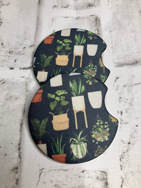 Plants car coasters