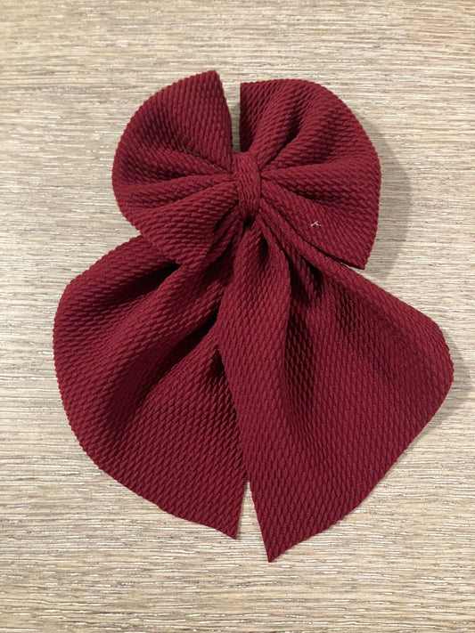 Burgundy sailor bows