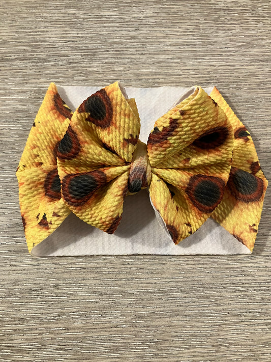 Sunflower bow wrap toddler