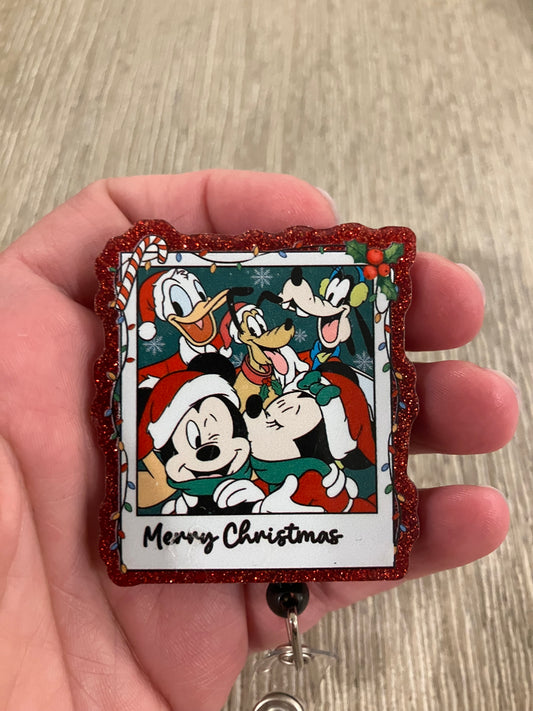 Mouse Christmas badge reels