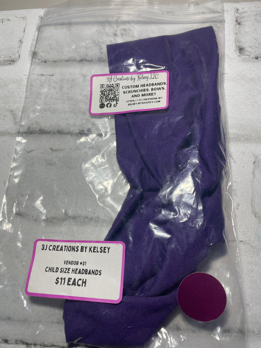 Purple child headbands