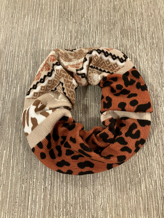 Leopard Aztec scrunchies