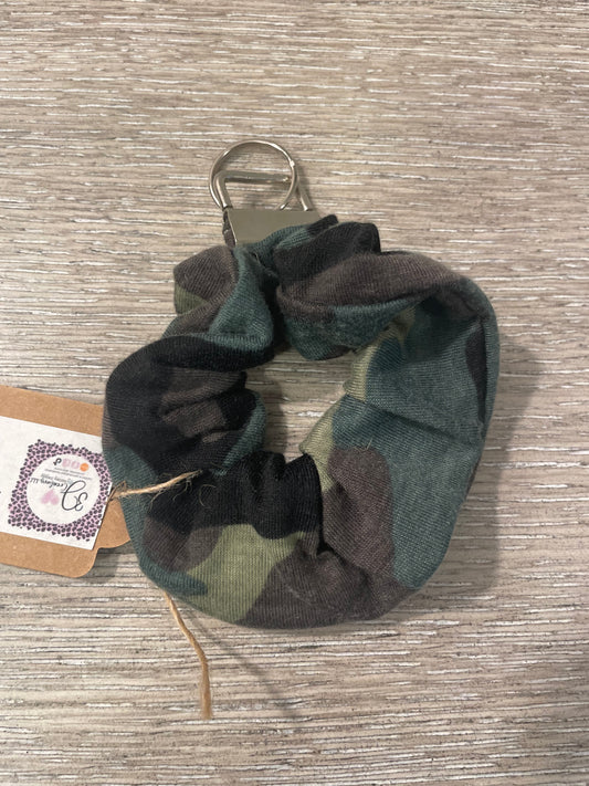 Camo scrunchie keychains