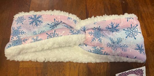 Snowflake ear warmer adult