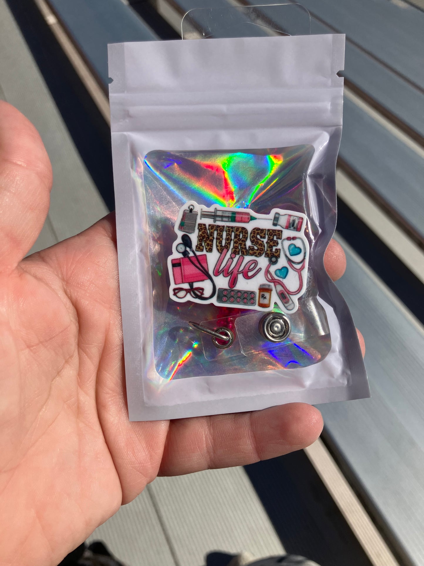 Nurse life badge reel