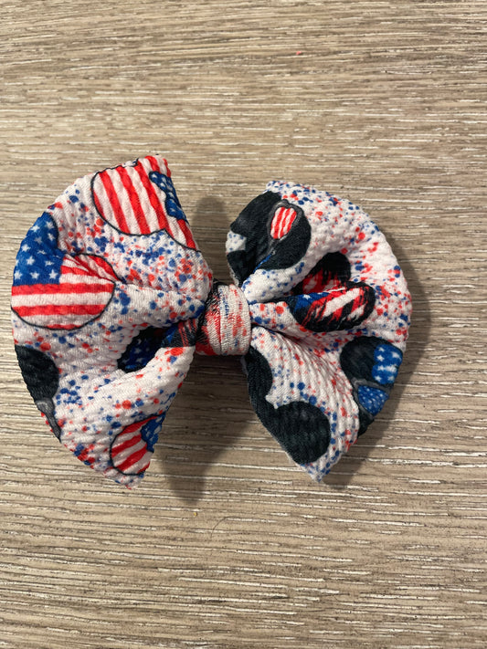 Patriotic mouse clip bows