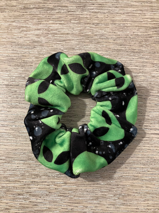 Alien velvet scrunchies
