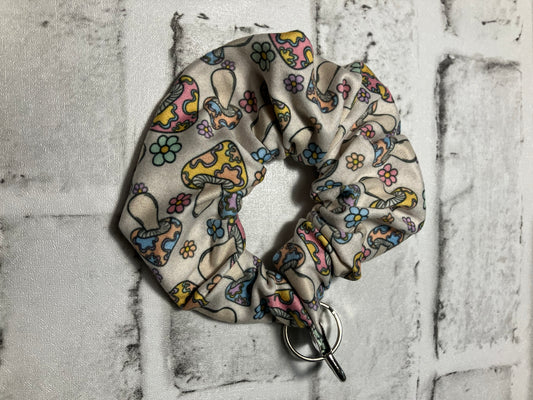 Mushroom scrunchie keychain