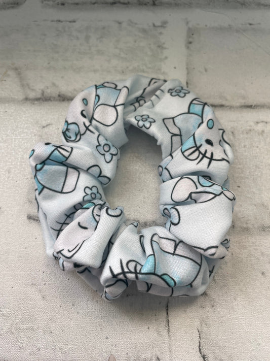 Blue kitty scrunchies