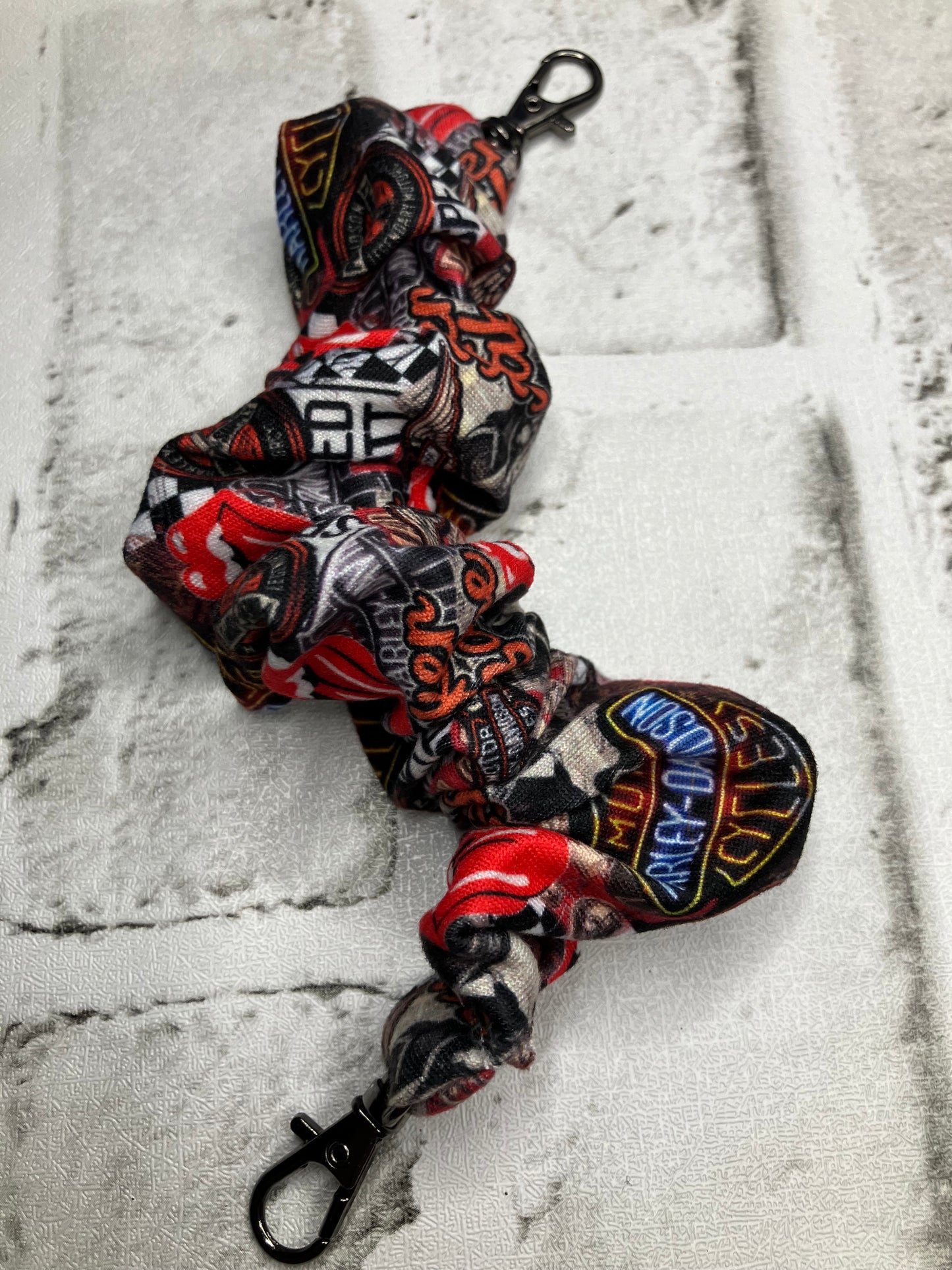 Motorcycle scrunchie phone holder