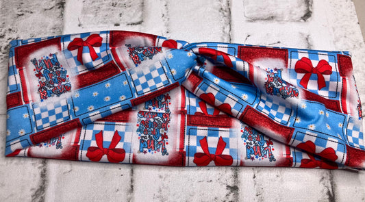 Land of the free bow adult headbands