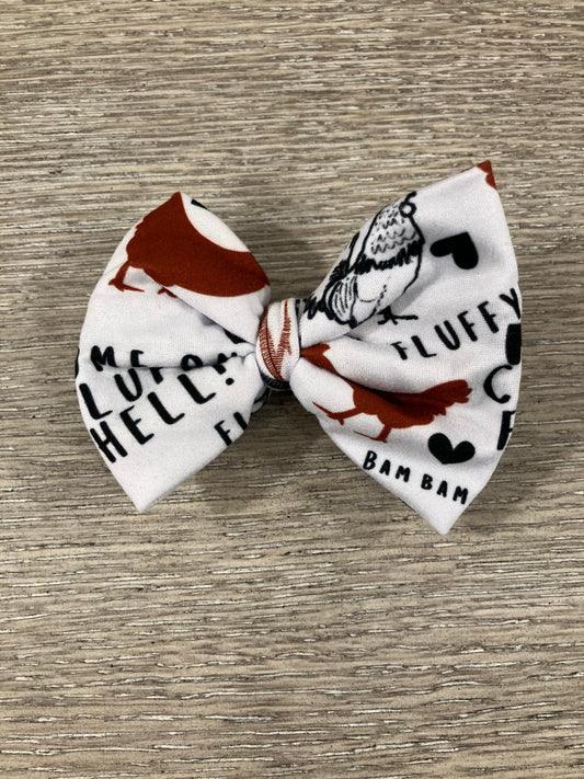 Fluffy clip bows