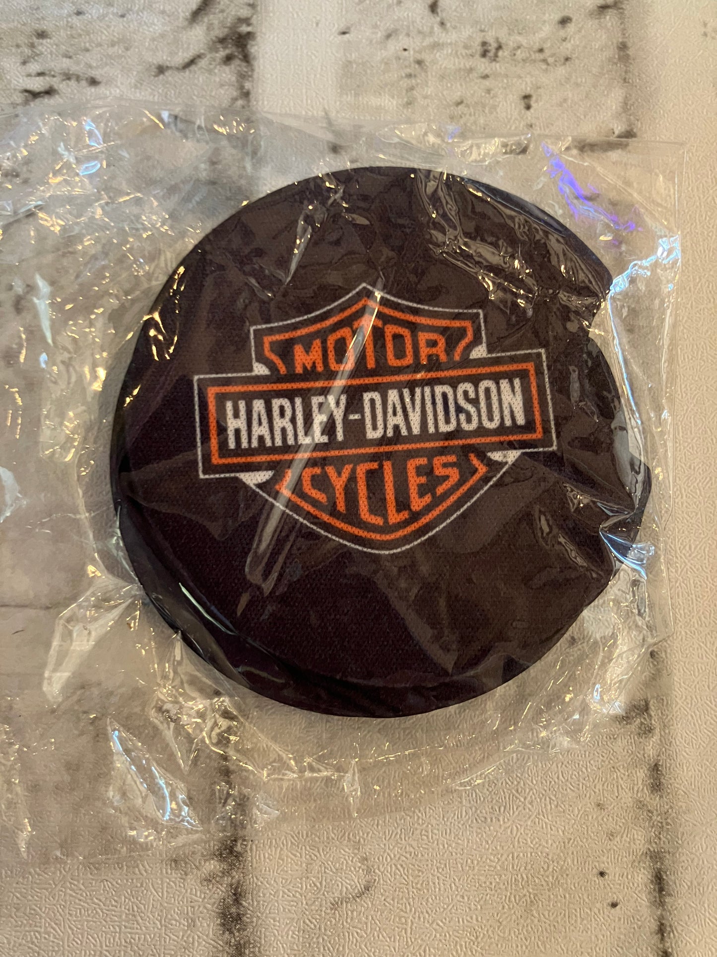 Black motorcycle car coasters