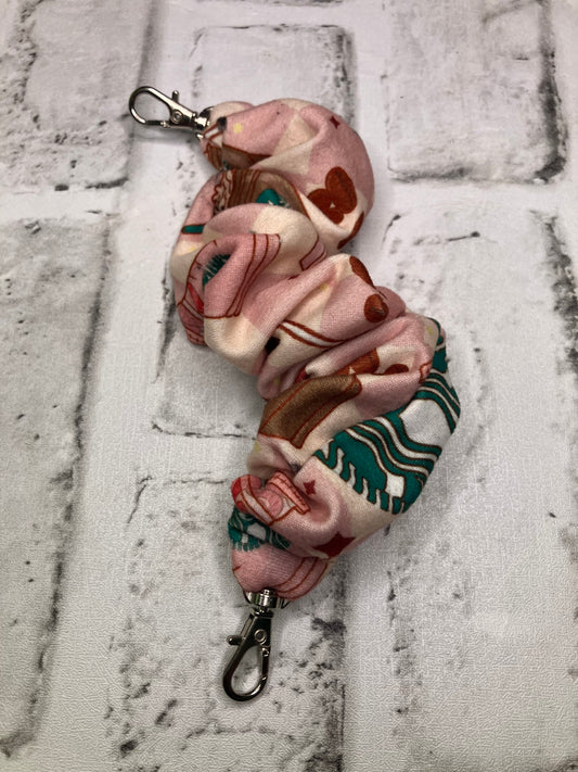 Coffee scrunchie phone holder