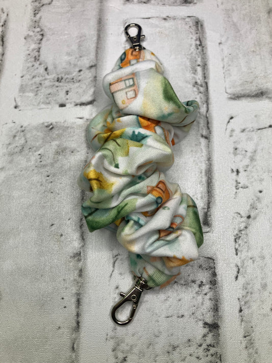 Camping scrunchie phone holder