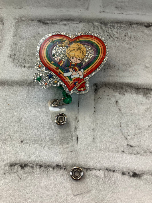 Rainbow brite badge reel