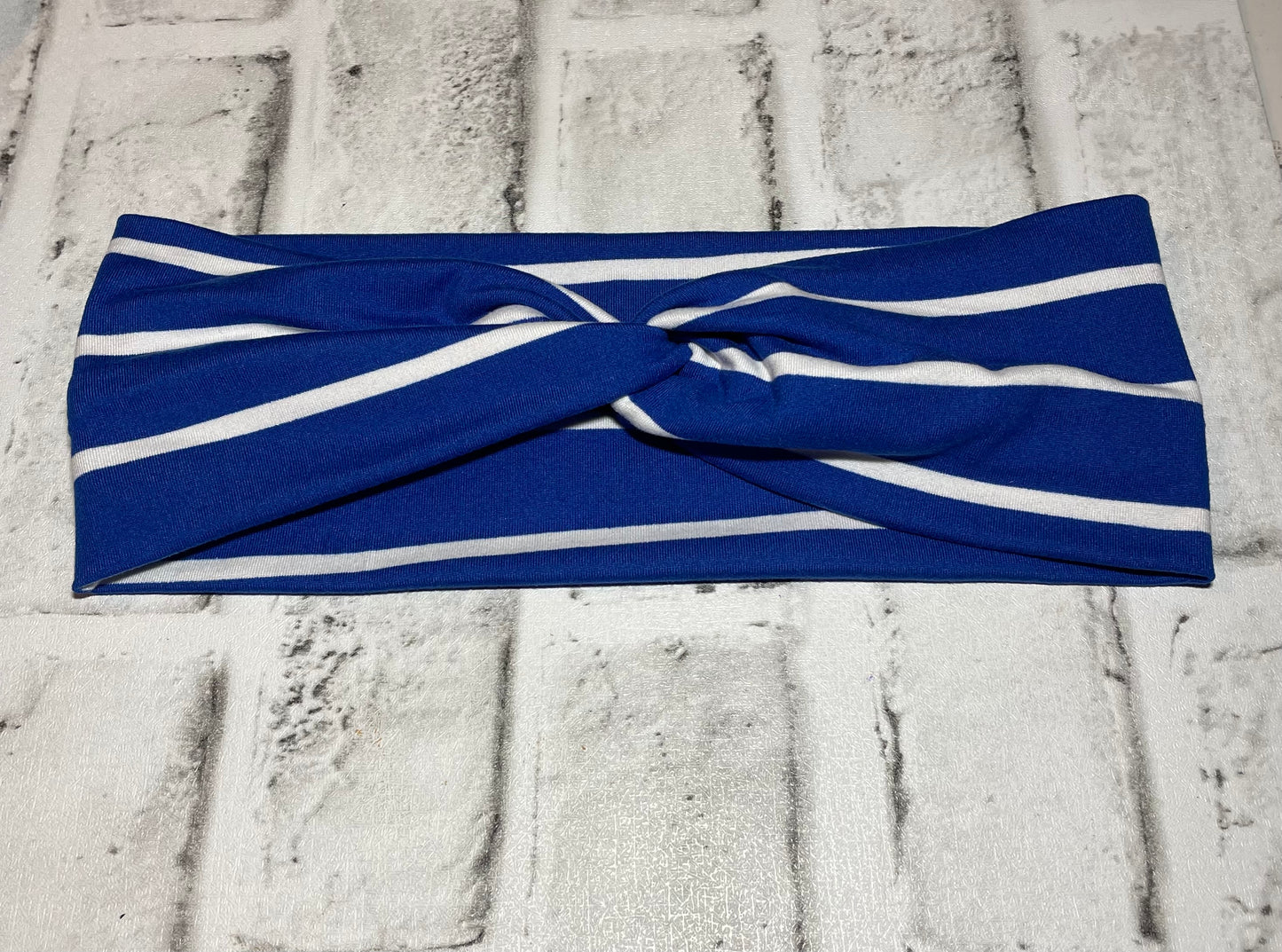 Blue stripes headbands adult