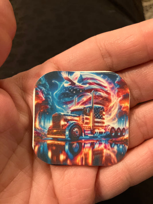 Fire semi stickers